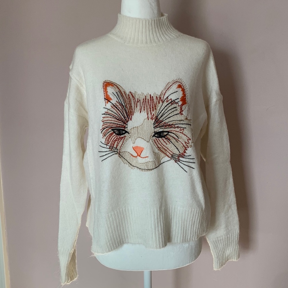 🐱 Moth for Anthropologie cat sweater - XS